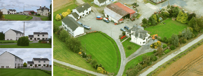 ariel view of harap farm self catering